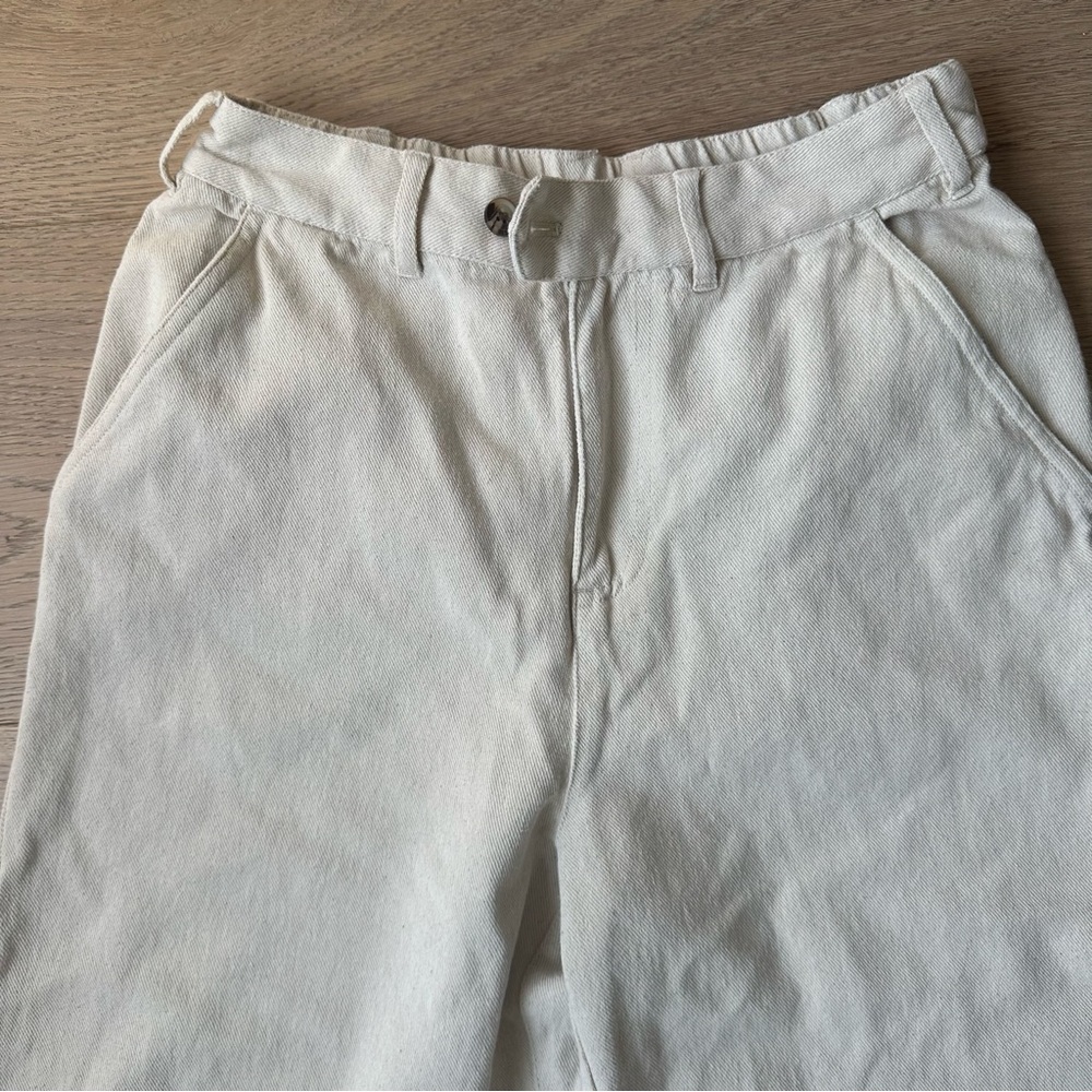 Treasure & Bond Canva Cotton Trousers Beige XS - Picture 2 of 8